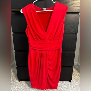 Elegant Red Sleeveless Dress
